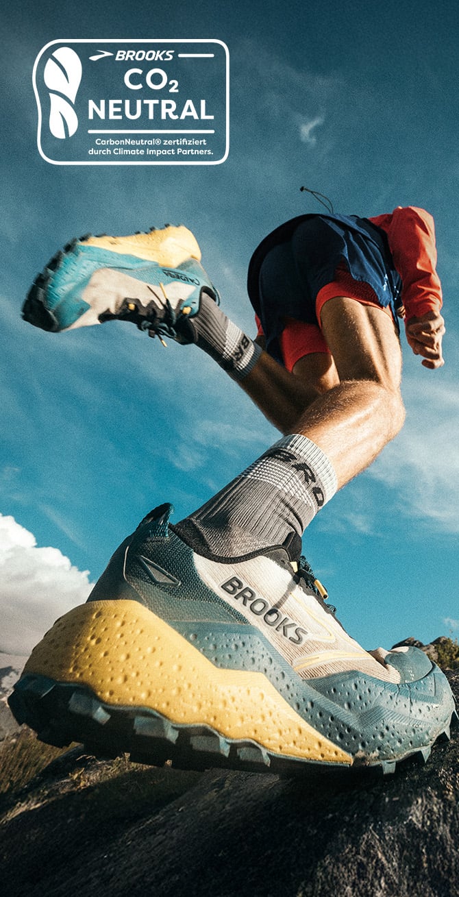 Illustration der CO₂-neutralen Trail-Kollektion von Brooks